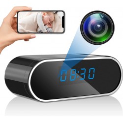 NEW UYIKOO Hidden Video Camera 1080P Clock Camera with Remote Viewing, 2.4G & 5G WiFi Camera Home Security Camera, Night Vision/Motion Detection/Loop Recording Baby Monitor Pet Camera