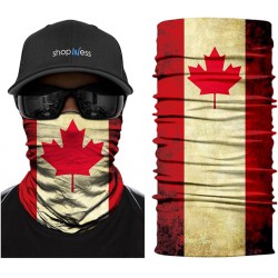 NEW ShopINess Unisex Tube Scarf Adult Multifunctional Headband Bandana Neck Gaiter for Motorbike Sport Events and Parties Halloween and Carnival Outdoor Activities Soccer World Cup (Canada, Vintage)