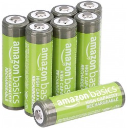 NEW Amazon Basics AA High-Capacity Rechargeable Batteries (8-Pack) Pre-Charged