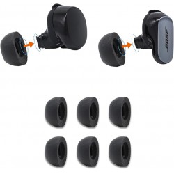 NEW Comply Foam Ear Tips for Bose QuietComfort II & Ultra, Large, 3 Pairs, Black – Ultimate Comfort, Unshakable Fit, Memory Foam Earbud Tips, Earbud Replacement Tips, Made in The USA