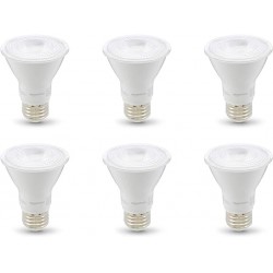 NEW Amazon Basics 50W Equivalent, Warm White, Dimmable, 10,000 Hour Lifetime, PAR20 LED Light Bulb | 6-Pack