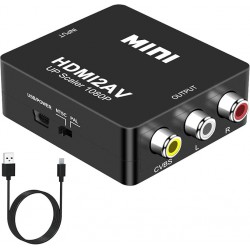 NEW HDMI to RCA Adapter, HDMI to AV Converter, 1080P Mini RCA Composite CVBS Audio Video Converter Supports PAL/NTSC Compatible with PC/Laptop/Xbox/TV/Roku/Fire Stick