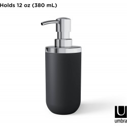 NEW Umbra Junip Hand Soap Dispenser-Modern Refillable Pump for Bathroom, Black/Chrome