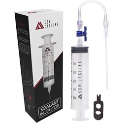 NEW KOM Cycling Tubeless Sealant Injector Syringe and Presta Valve Core Removal Tool by Designed for Stans No Tubes sealant and Other sealants …