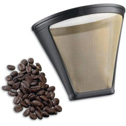 NEW Cuisinart GTF-4 Tone Coffee Filter, 4-Cup Cone, Black/Gold
