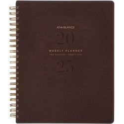 NEW AT-A-GLANCE 2025 Planner, Weekly & Monthly, 8-1/2 x 11, Large, Signature, Distressed Brown (YP9050925)