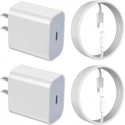 NEW Fast Charger,Apple MFi Certified 20W iPhone Fast Charger 2-Pack with USB C to Lightning Cable, 6.6 Feet,Super Charger iPhone Compatible with iPhone 14/14 Plus/13/12/12 Mini/12 Pro/12 Pro Max/11