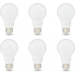 NEW 6/PACK Amazon Basics 60W Equivalent, Soft White, Dimmable, 10,000 Hour Lifetime, A19 LED Light Bulb