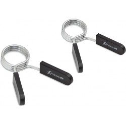 NEW ProsourceFit Olympic Barbell Spring Clip Collar 2-inch Pair with Easy-Grip Handles for Weightlifting, Powerlifting and Strength Training