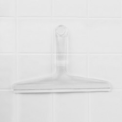 NEW  Spectrum Diversified 12 Inch Shower Squeegee with Suction Hook, Clear