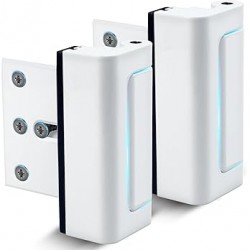 NEW Dwell + Good Door Locks (2-Pack) - Easy to Install Aluminum Home Security Door Lock Reinforcement - Internal, Back and Front Door Locks for Kids Safety - Child Proof & Tamper Proof Top Door Latch
