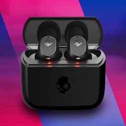 LIGHTLY HANDLED Skullcandy Mod In-Ear Wireless Earbuds, 34 Hr Battery, Microphone, Works with iPhone Android and Bluetooth Devices - Black