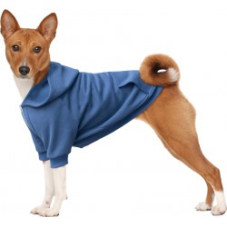 NEW XL ARUNNERS Large Breeds Dog Hoody Clothes Zip Up Hoodies for Dogs Labrador Border Collie Puppy Blue XL