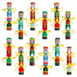NEW DPKOW Christmas Crackers Boxes Christmas Nutcracker Gift Boxes, 12pcs Nutcracker Soldier Treats Boxes Christmas Party Favour Boxes Candy Snacks for Christmas Xmas Birthday Party Crackers Supplies DIY
