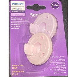 NEW 2/PACK Phillips Avent Soothie 0-3 Months Orthodontic Baby Pacifiers