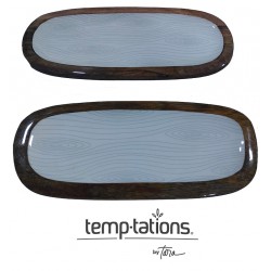 NEW temp-tations Bamboo Wood Platters (set of 2)