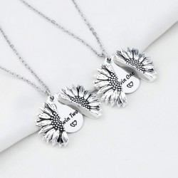 NEW Gzrlyf Twin One Twin Two Necklaces Sunflower Locket Necklace Twin Sister Gifts Twins Jewelry