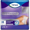 NEW Size M TENA Incontinence Underwear, Overnight Absorbency, Medium, 12 Count, white