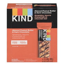 NEW BBD: MAY/23/2024 KIND Bars, Almond Peanut Butter & Dark Chocolate, Gluten Free, 40 Grams, 12 Count