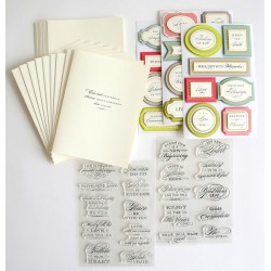 NEW Anna Griffin Inspirational Expressions Sentiment Stickers, Stamps and Inserts