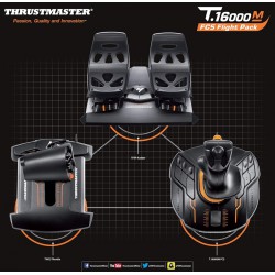 NEW ThrustMaster T.16000M FCS Flight Pack Joystick Mac,PC Black
