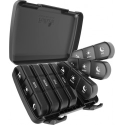 NEW Fullicon Weekly Pill Box Organiser 3 Times A Day, Travel 7 Day Tablet Boxes with Large Compartments for Medicine, Medication, Vitamin, Supplement and Fish...