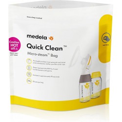 NEW 5/PACK Medela Quick Clean Micro-Steam Bags Eliminates 99.9% Of The Most Harmful Bacteria And Germs ( Packaging May Vary )