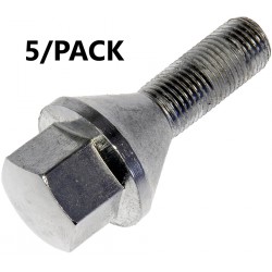 NEW Dorman 611-005 M12-1.25 Wheel Bolt - 19mm Hex, 23mm Thread Length Compatible with Select Chrysler/Dodge/Jeep Models, 5 Pack (OE FIX)