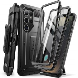 NEW SUPCASE for Samsung Galaxy S25 Ultra Case with Stand (Unicorn Beetle Pro), [2 Front Frames] [Built-in Screen Protector & Belt-Clip] Military-Grade Protection Phone Case for S25 Ultra 6.9 Inch, Black