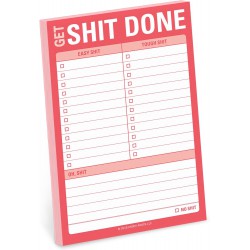 NEW 60 SHEETS 1-Count Knock Knock Get Shit Done Sticky Notes - Great Big Sticky Notes & Large to Do List Note Pad, 4 x 6-inches