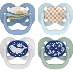 NEW Dr. Brown's Advantage Pacifiers, Stage 1, Blue, 4-PK, Blue