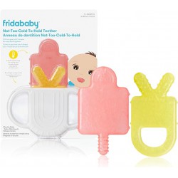 NEW Frida Baby Silicone Teething Toys, 4-in-1 Teether for Babies & Infants, Teething Relief for 0-18 months, Not-Too-Cold-to-Hold Soothing Baby Teether, BPA-Free