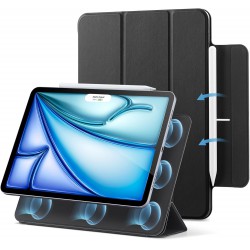 NEW ESR for iPad Air 11 Inch Case M3/M2, iPad Air 7th/6th/5th/4th Gen (2025/2024/2022/2020), Powerful Magnetic Attachment, Slim Trifold Stand, Supports Pencil Pro&Pencil(USB-C), Durable Protection, Black