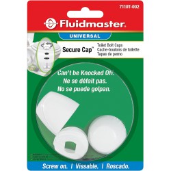 NEW Fluidmaster 7110T-002-P10 Secure Toilet Bolt Caps, White