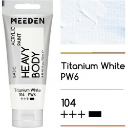NEW MEEDEN Titanium White Acrylic Paint: Heavy Body Acrylic Paints (100ml)