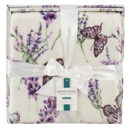 NEW Berkshire Blanket Floral VelvetSoft Throw - 60 x 80