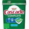 NEW 54/PACK Cascade Dishwasher Detergent Pods, Complete Actionpacs Dishwasher Pods, Fresh Scent