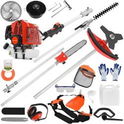 NEW 52CC 2-Cycle Gas Weed Wacker, 5 in 1 Gas Weed Eater, 2025 Upgraded Weed Eater Gas Powered, 9500rpm High Power Gas String Trimmer, Brush Cutter for Yard, Garden