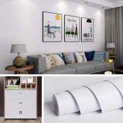 NEW Livelynine 40CMx5M White Peel and Stick Wallpaper White Contact Paper for Countertops Kitchen Cabinet Covering Bathroom Bedroom Walls Self Adhesive Wallpaper Roll Waterproof