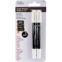 NEW Multicraft Imports CD961A Craft Decor Chalk Writer (2 Pack), White