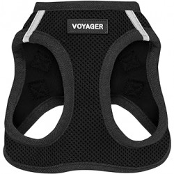 NEW XL Voyager Step-in Air Dog Harness by Best Pet Supplies - All Weather Mesh Step in Vest Harness for Small and Medium Dogs, Black, Size XL - Chest: 20.5-23