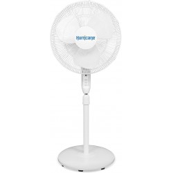 NEW (FULLY ASSEMBLED) Hurricane Oscillating Pedestal Stand Fan for Home & Bedroom, 16 Supreme, White - Portable Standing Electric Fan for Indoor & Outdoor Cooling