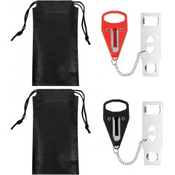 NEW 2 Pcs Portable Door Lock, Travel Security Door Lock, Door Safety Locks, for Traveling, Home, Apartment, Hotel Doors, Additional Privacy and Safety, Prevent Unauthorized Entry
