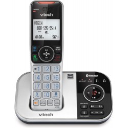 NEW VTech VS112 Cordless Phone for Home with Answering Machine, Call Blocking, Caller ID, Intercom and Connect to Cell (Silver & Black)
