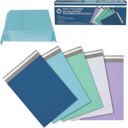 NEW Merangue 50 Pack Poly Mailers, 10 x 13, Adhesive Self Seal, Assorted Colors