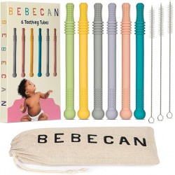 NEW BEBECAN Teething Toys for Babies, Baby Teething Relief, 6 Vibrant Colors, Super Soft Silicone Jouet Dentition Bebe, Perfect Baby Gifts Baby Boy Gifts