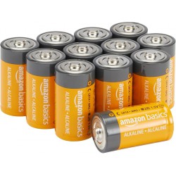 NEW Amazon Basics 12 Pack C Cell All-Purpose Alkaline Batteries, 5-Year Shelf Life, Easy to Open Value Pack