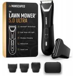 NEW MANSCAPED The Lawn Mower 4.0, Electric Groin Hair Trimmer, Replaceable SkinSafe® Ceramic Blade Heads, Waterproof Wet/Dry Clippers, Rechargeable, Wireless Charging, Male Hygiene Grooming Razor