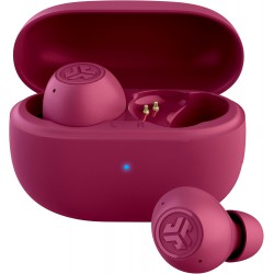 NEW JLab Go Pop ANC True Wireless Earbuds & Charging Case, Fuchsia, Active Noise Cancelling, 10mm Drivers, Dual Connect, Customize Your Sound with App, Be Aware Mode, Google Fast Pair