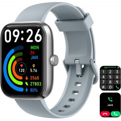 NEW Smart Watch for Men Women with Bluetooth Call, Alexa Built-in, Heart Rate & Sleep Monitor, 1.83 DIY Dial Fitness Watch with 100+ Sport Modes, IP68 Waterproof, Compatible with Android iOS
